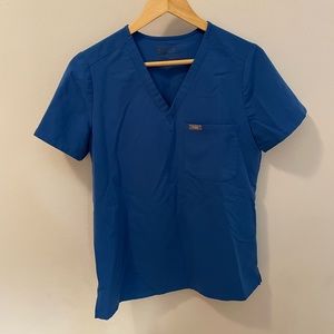 Figs scrub top. Size Medium. Color royal blue.